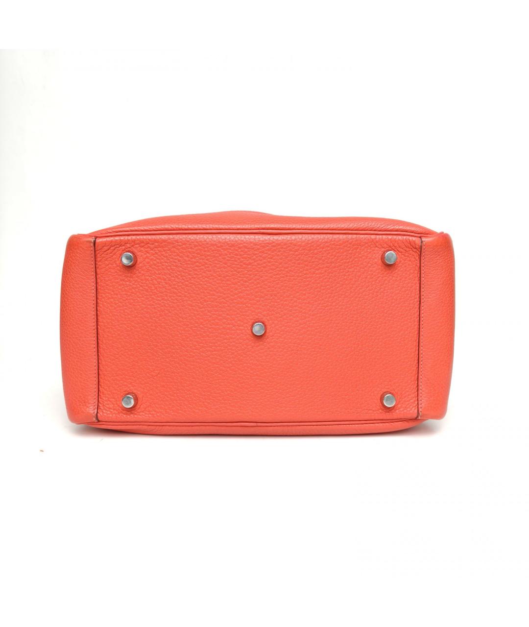 HERMES Красная кожаная сумка через плечо, фото 6