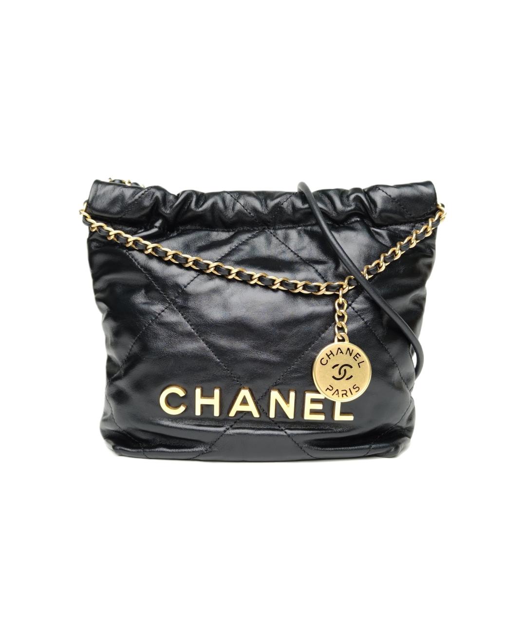CHANEL Черная кожаная сумка через плечо, фото 9