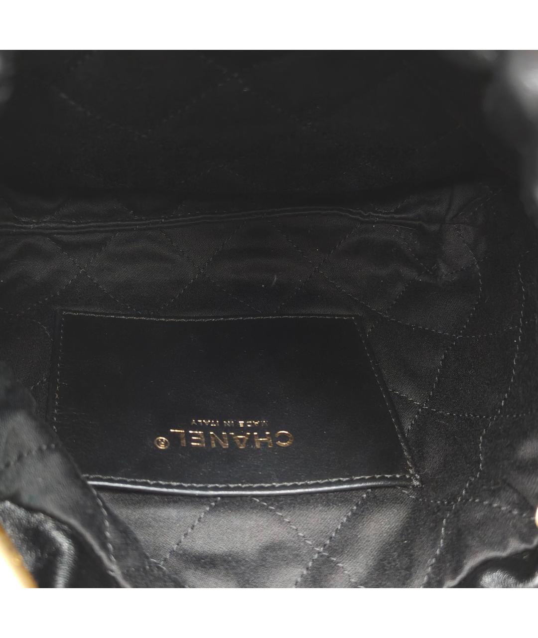 CHANEL Черная кожаная сумка через плечо, фото 7