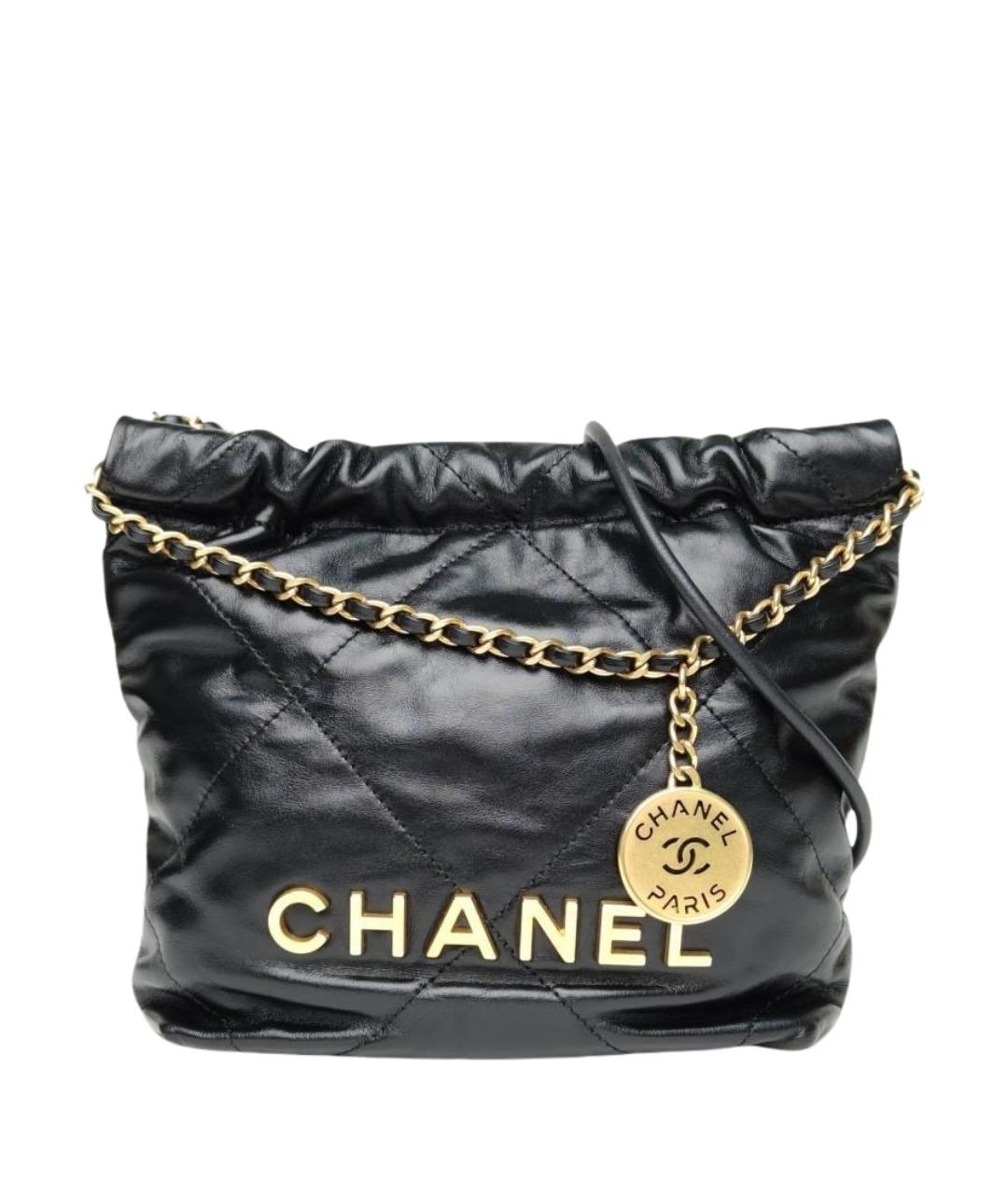 CHANEL Черная кожаная сумка через плечо, фото 1