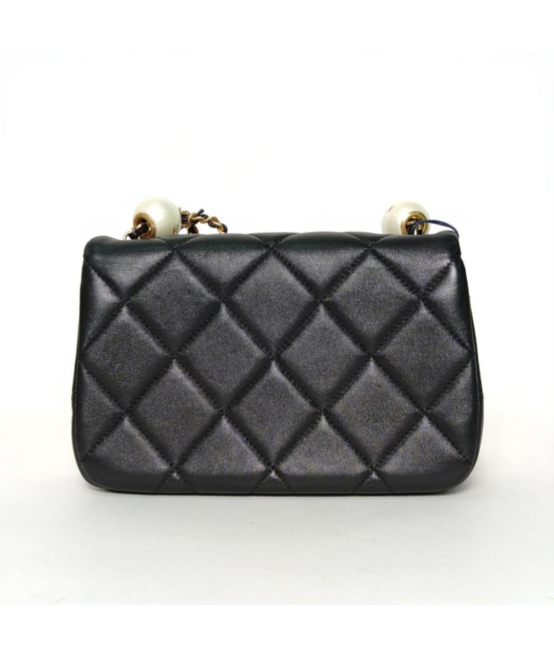 CHANEL Черная кожаная сумка через плечо, фото 4