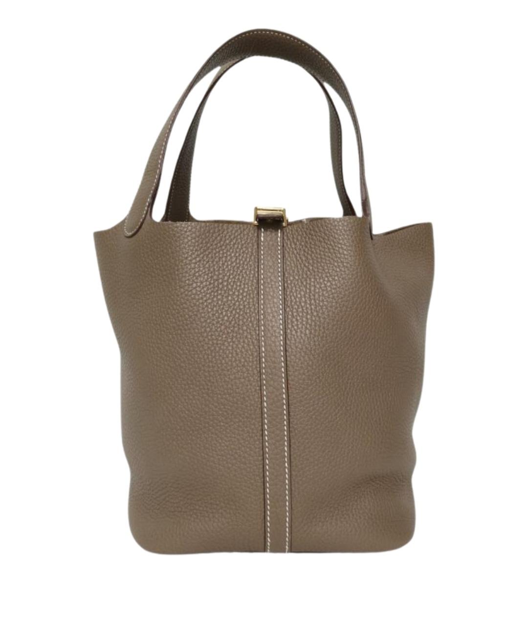 HERMES Коричневая кожаная сумка через плечо, фото 1