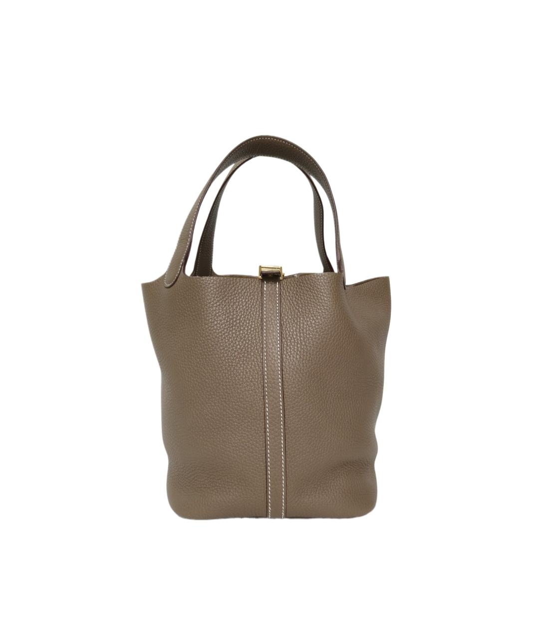 HERMES Коричневая кожаная сумка через плечо, фото 9