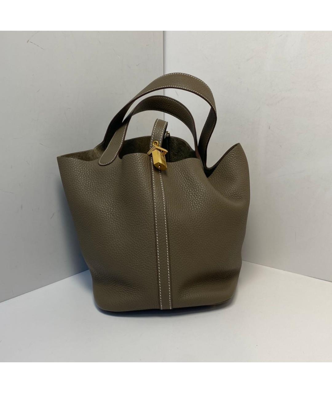 HERMES Коричневая кожаная сумка через плечо, фото 8