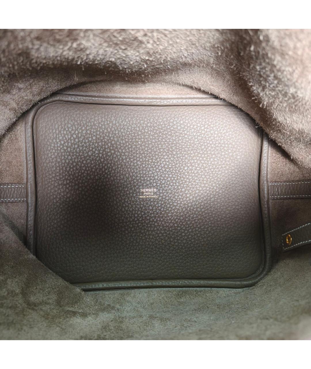 HERMES Коричневая кожаная сумка через плечо, фото 7