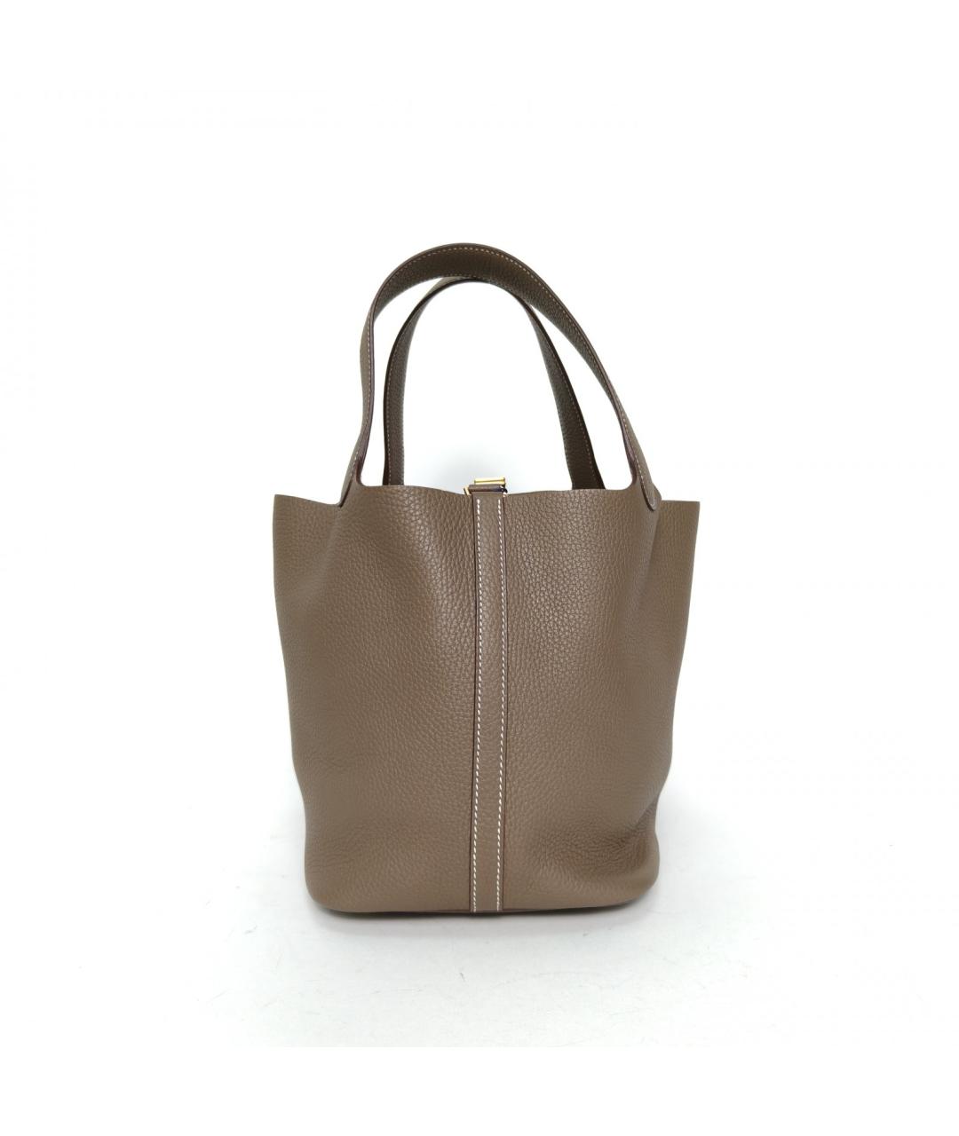 HERMES Коричневая кожаная сумка через плечо, фото 4