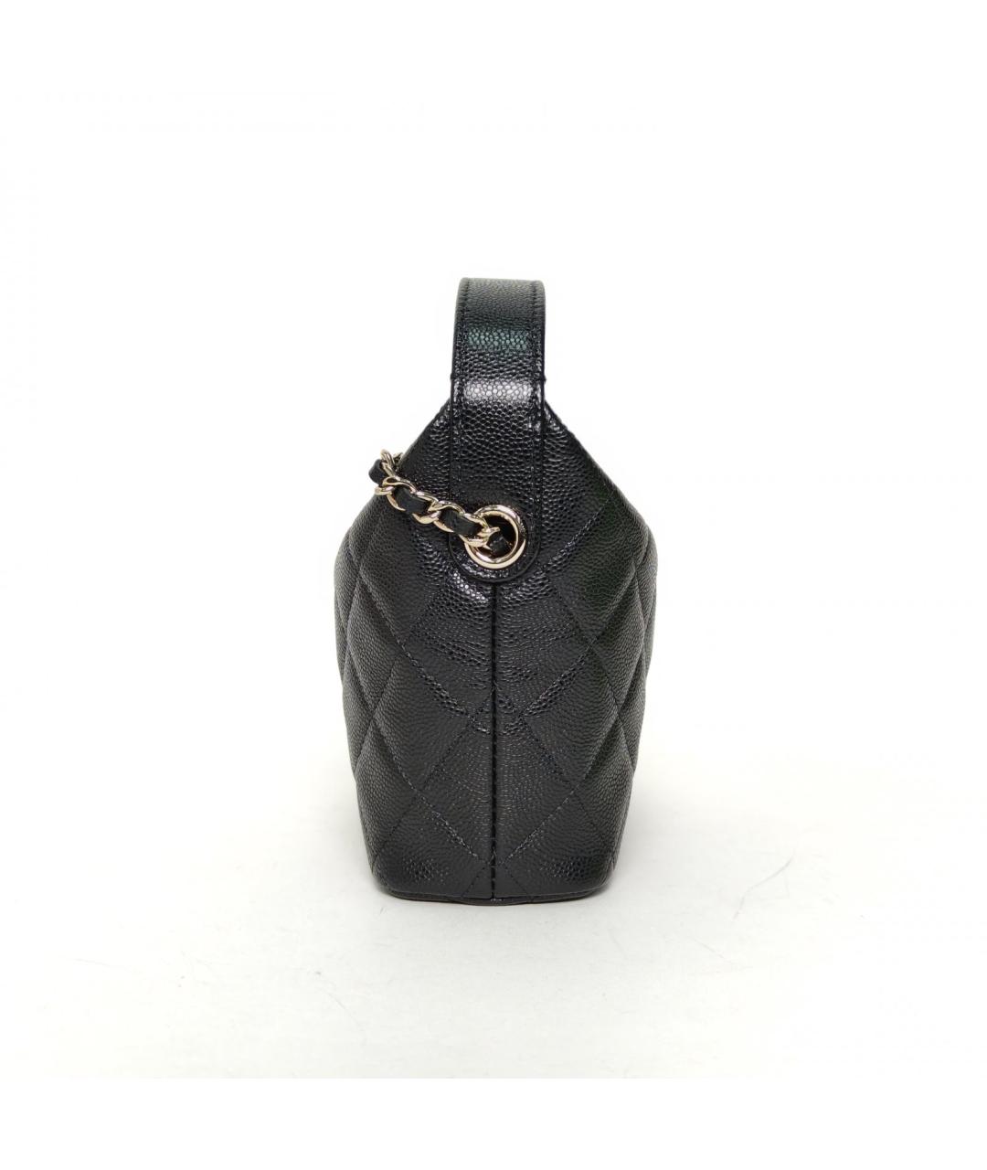 CHANEL Черная кожаная сумка через плечо, фото 5