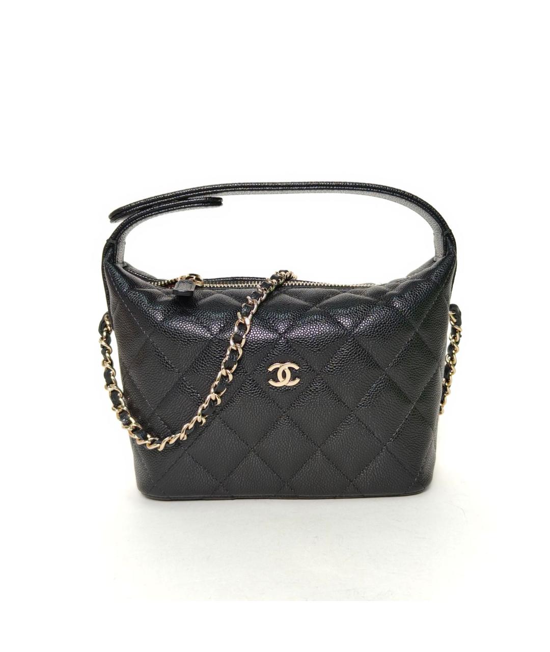 CHANEL Черная кожаная сумка через плечо, фото 2