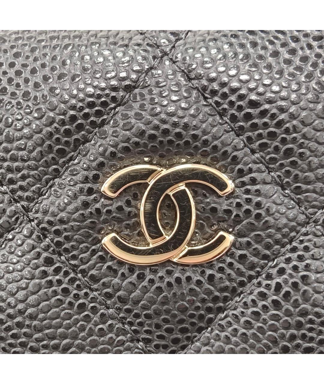 CHANEL Черная кожаная сумка через плечо, фото 7