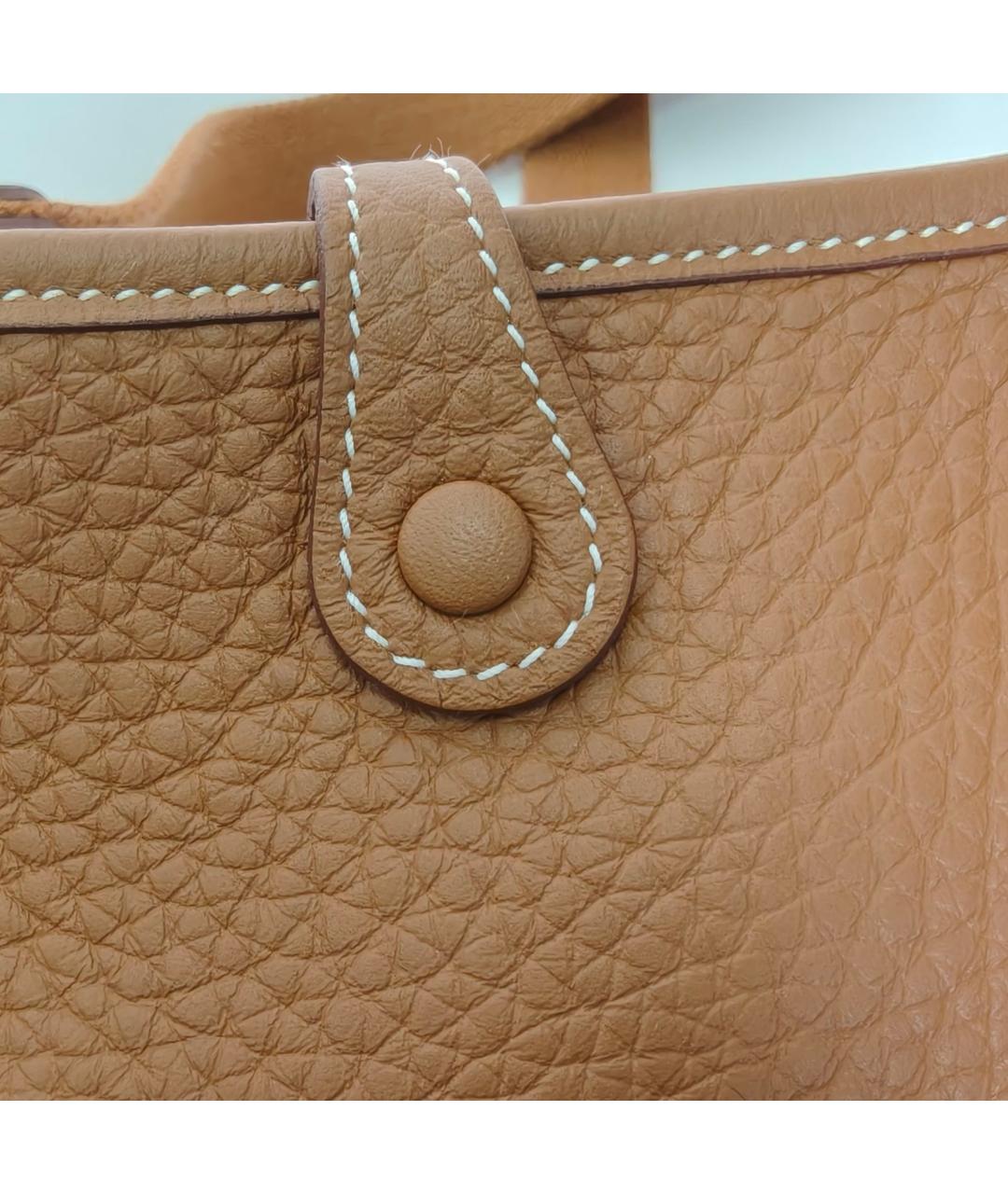 HERMES Коричневая кожаная сумка через плечо, фото 7