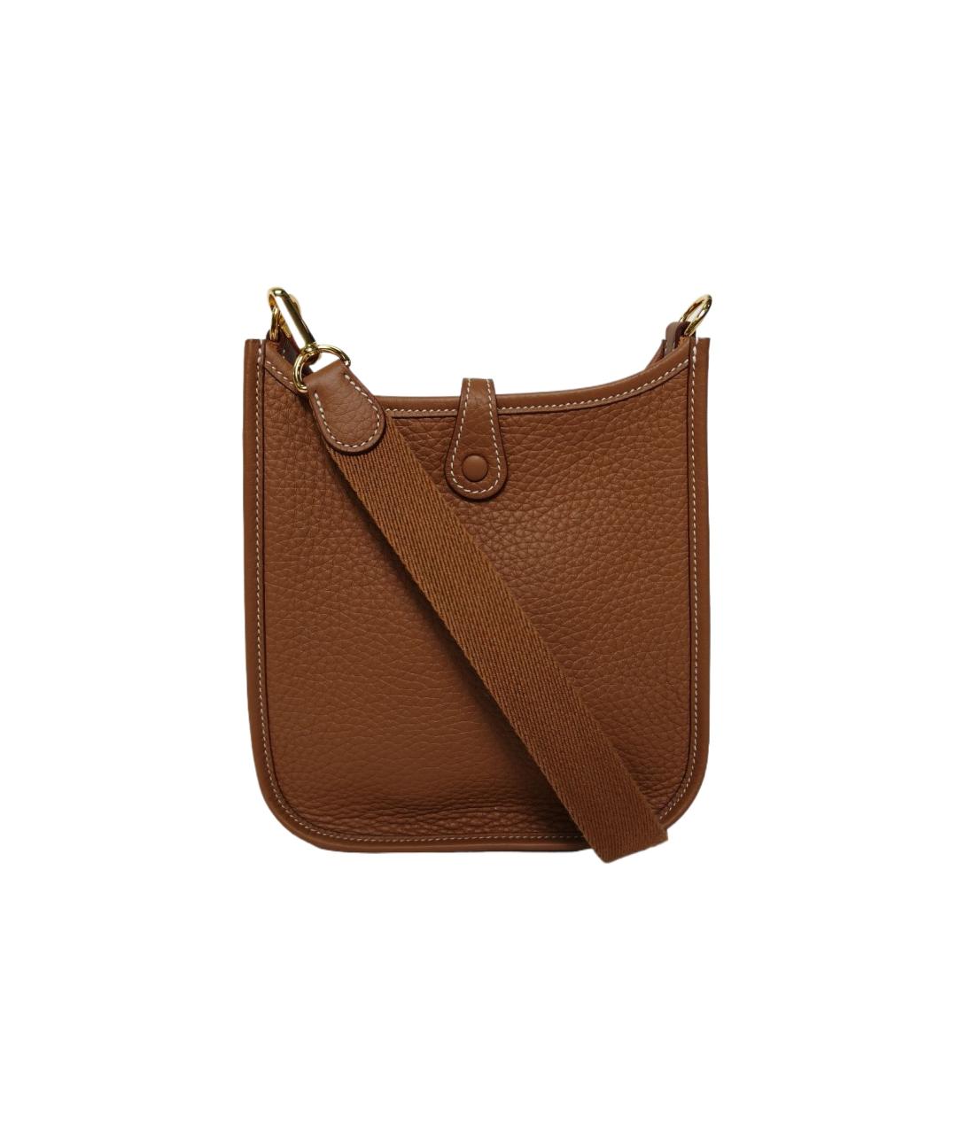 HERMES Коричневая кожаная сумка через плечо, фото 1