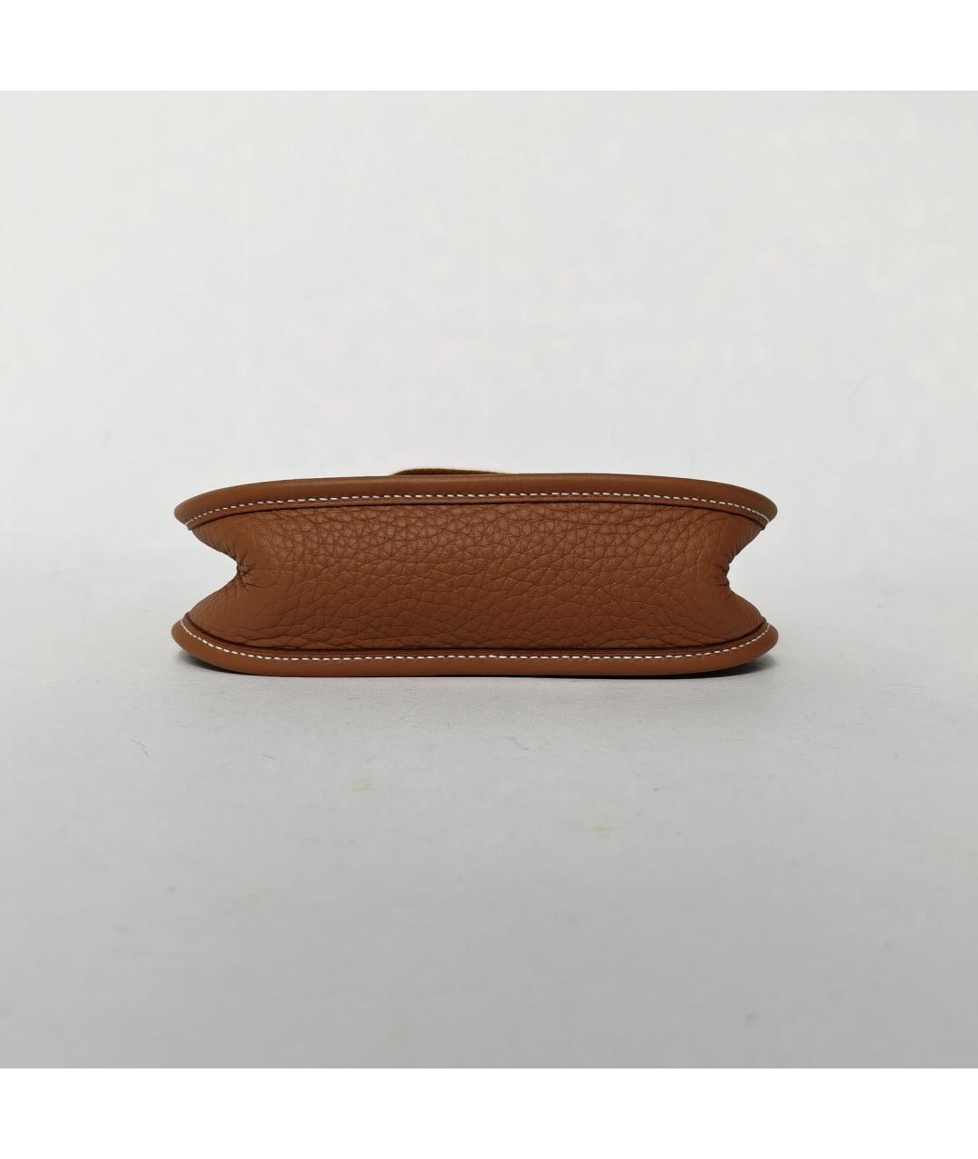 HERMES Коричневая кожаная сумка через плечо, фото 6