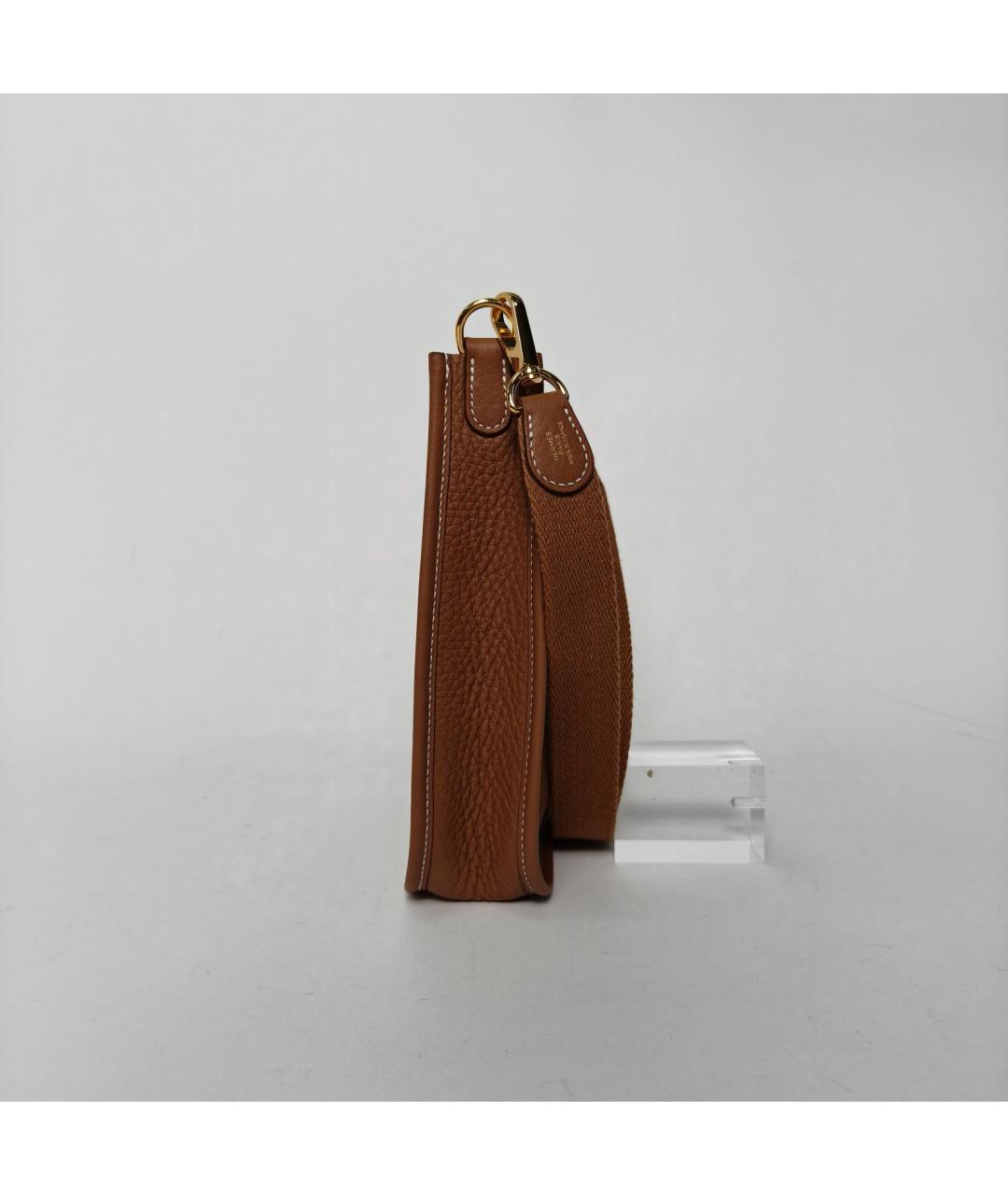 HERMES Коричневая кожаная сумка через плечо, фото 3