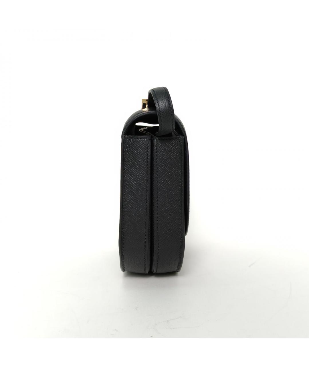 HERMES Черная кожаная сумка через плечо, фото 3