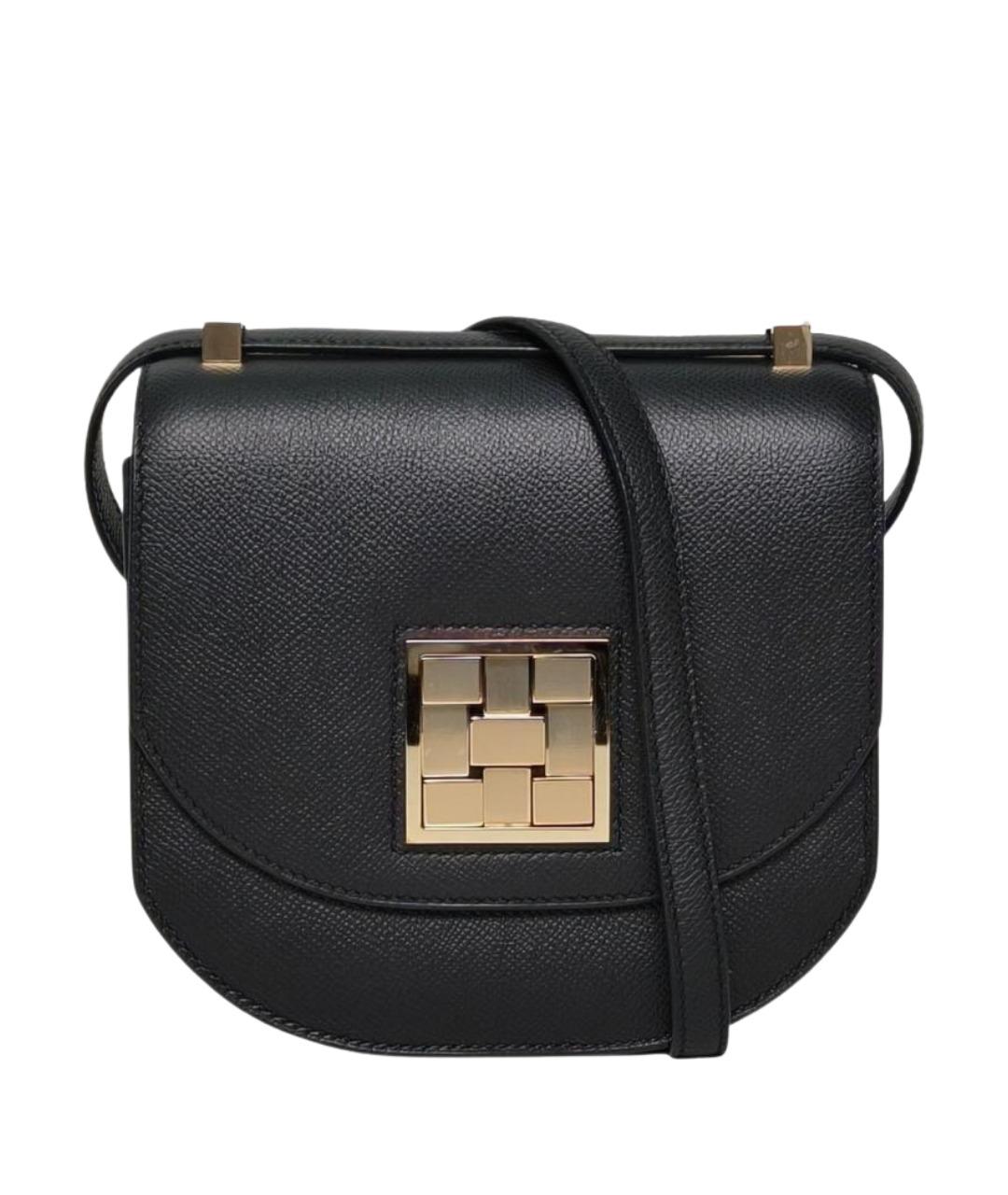 HERMES Черная кожаная сумка через плечо, фото 1