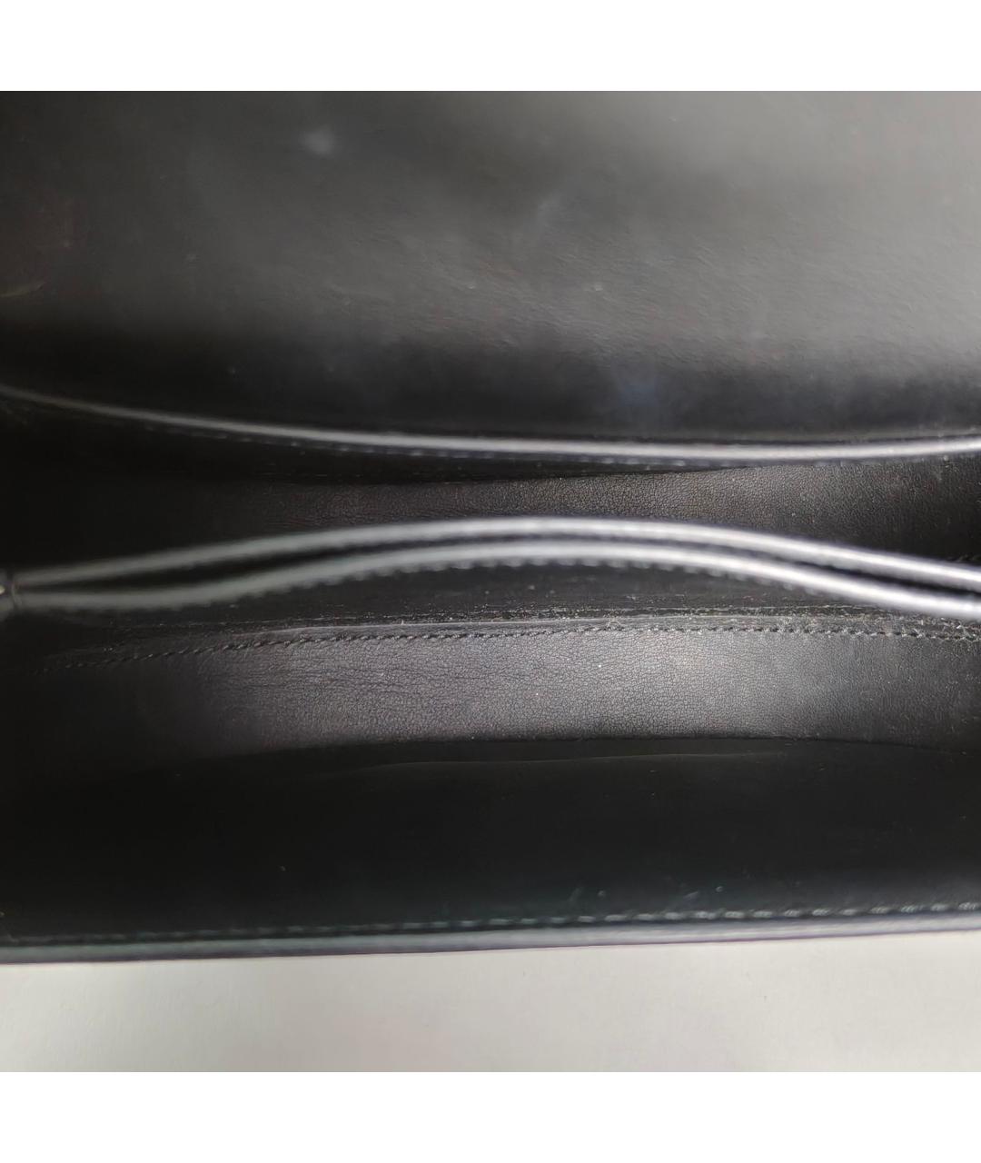 HERMES Черная кожаная сумка через плечо, фото 8
