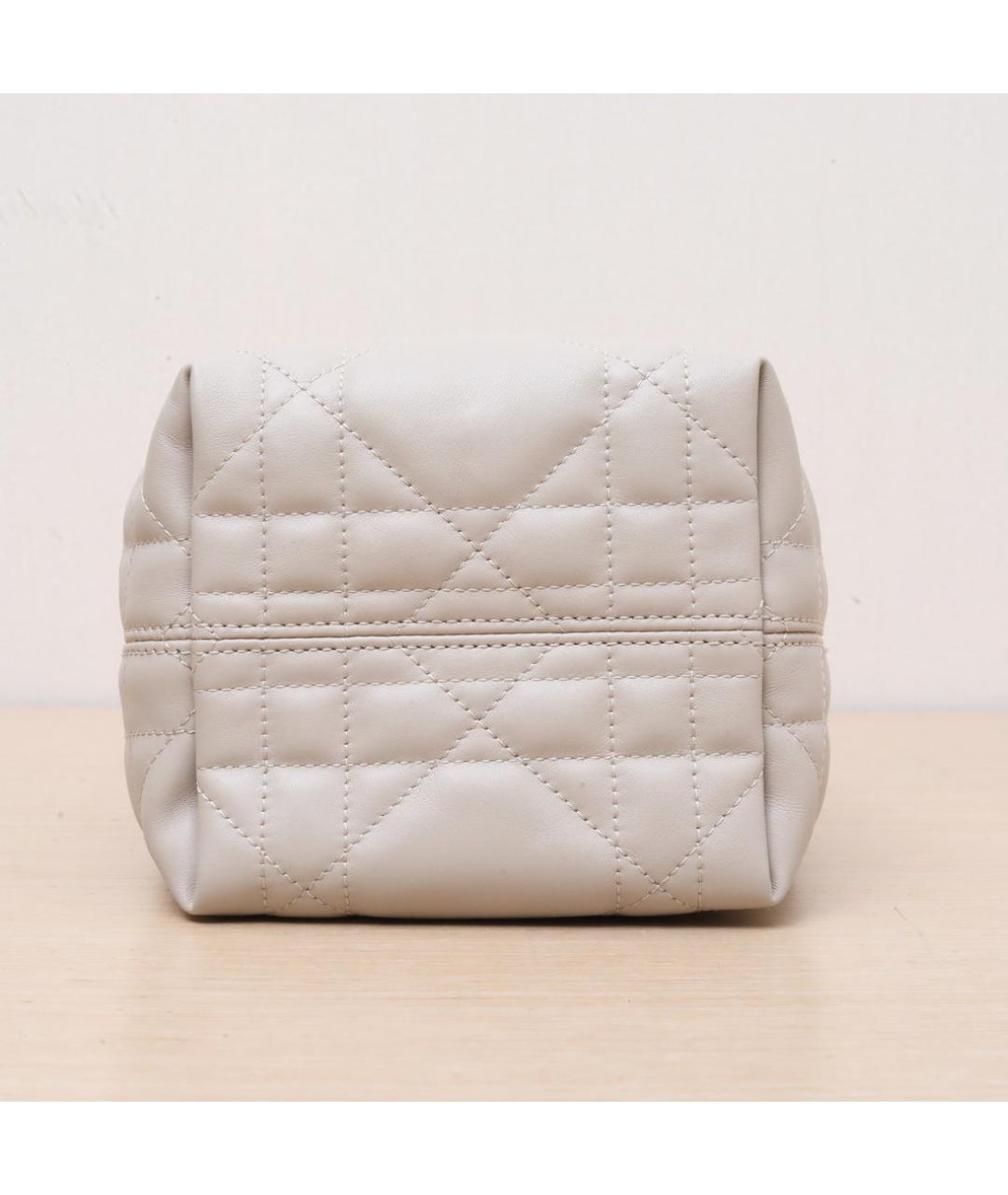 CHRISTIAN DIOR Бежевая кожаная сумка через плечо, фото 9