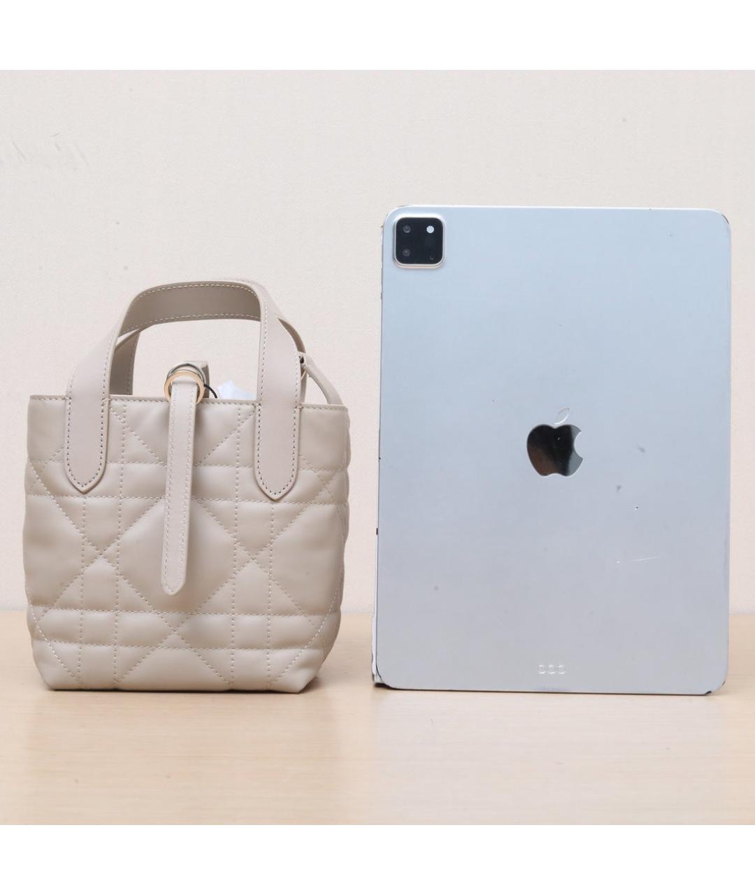 CHRISTIAN DIOR Бежевая кожаная сумка через плечо, фото 7