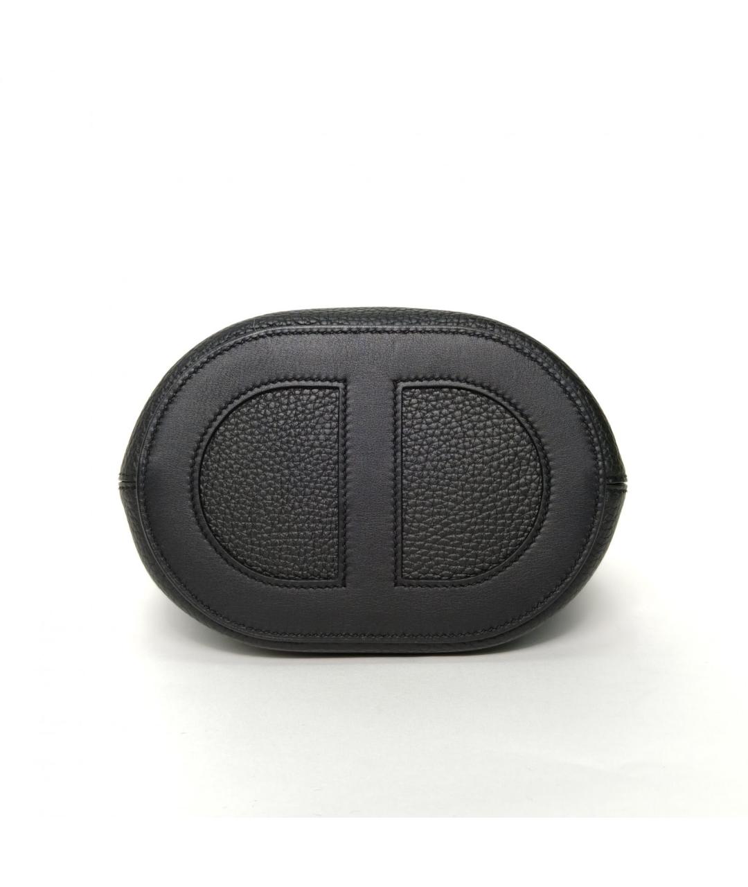 HERMES Черная кожаная сумка через плечо, фото 6