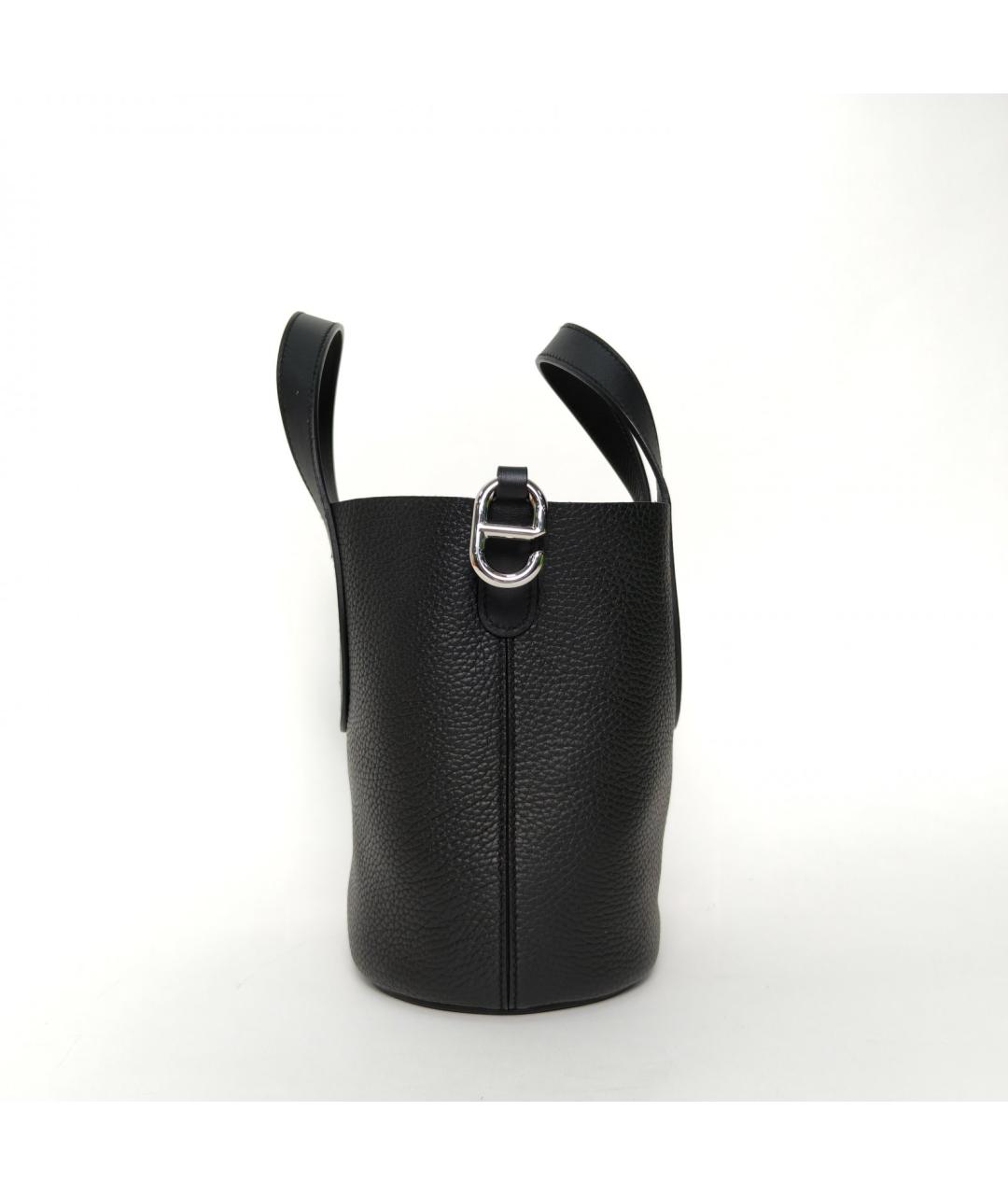 HERMES Черная кожаная сумка через плечо, фото 5