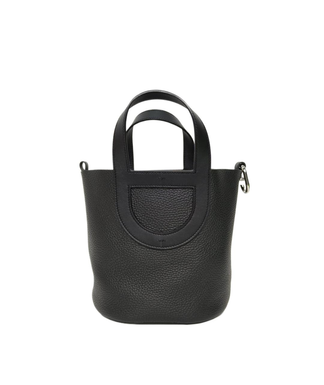 HERMES Черная кожаная сумка через плечо, фото 9