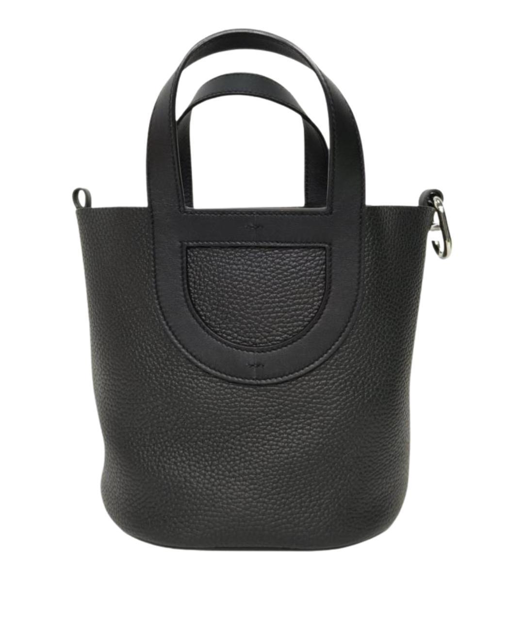 HERMES Черная кожаная сумка через плечо, фото 1