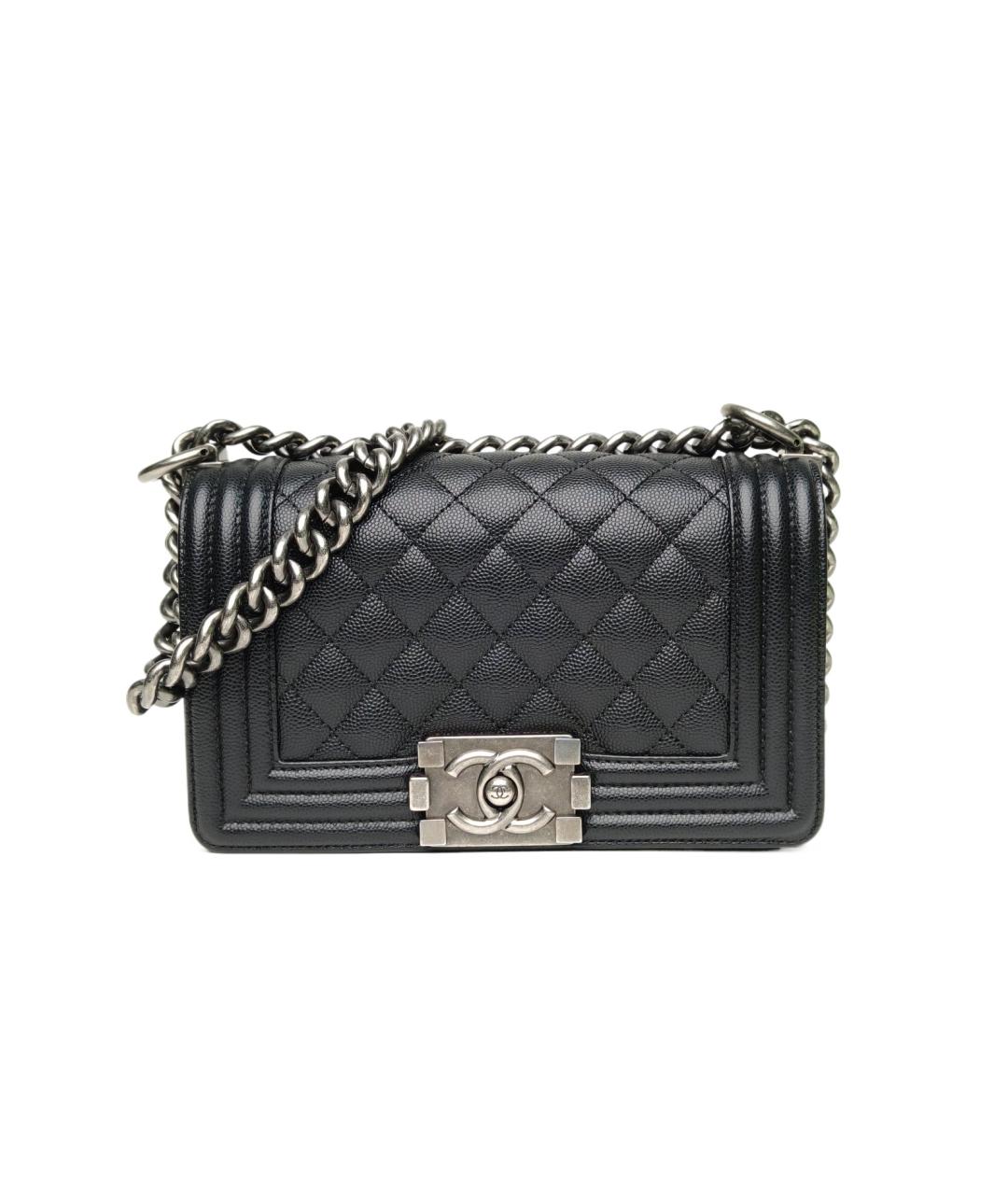 CHANEL Черная кожаная сумка через плечо, фото 9