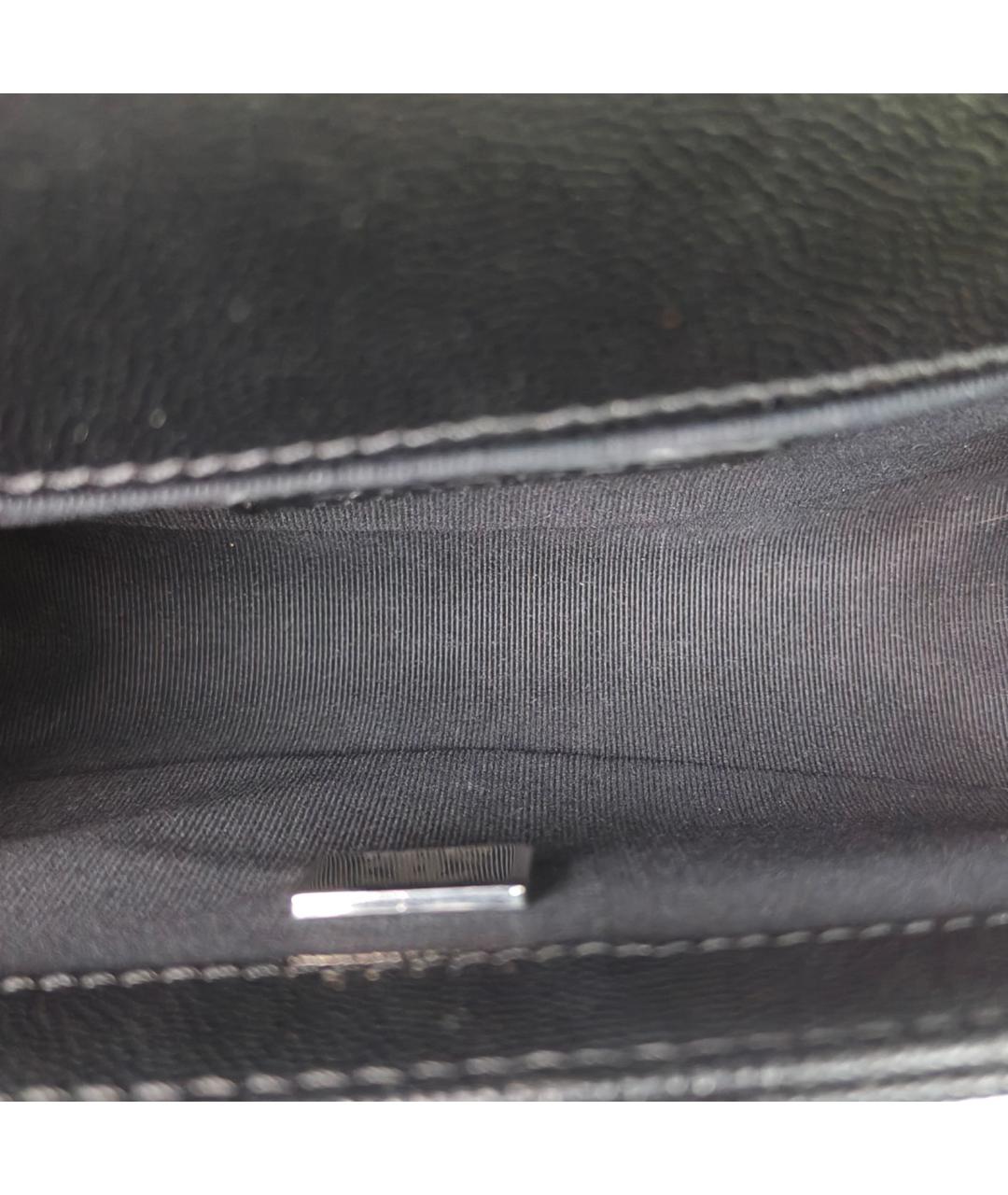 CHANEL Черная кожаная сумка через плечо, фото 8