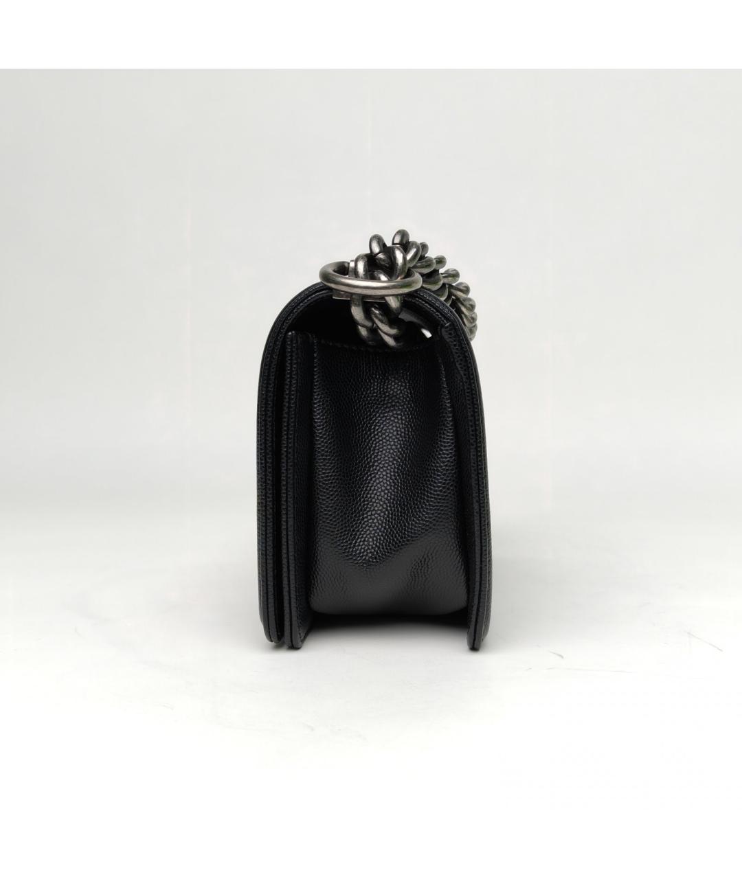 CHANEL Черная кожаная сумка через плечо, фото 5