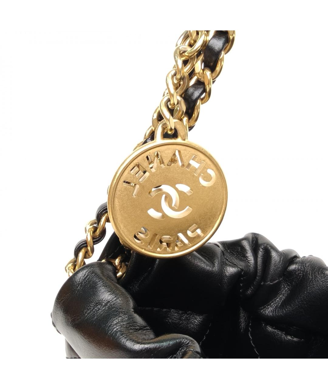 CHANEL Черная кожаная сумка через плечо, фото 7