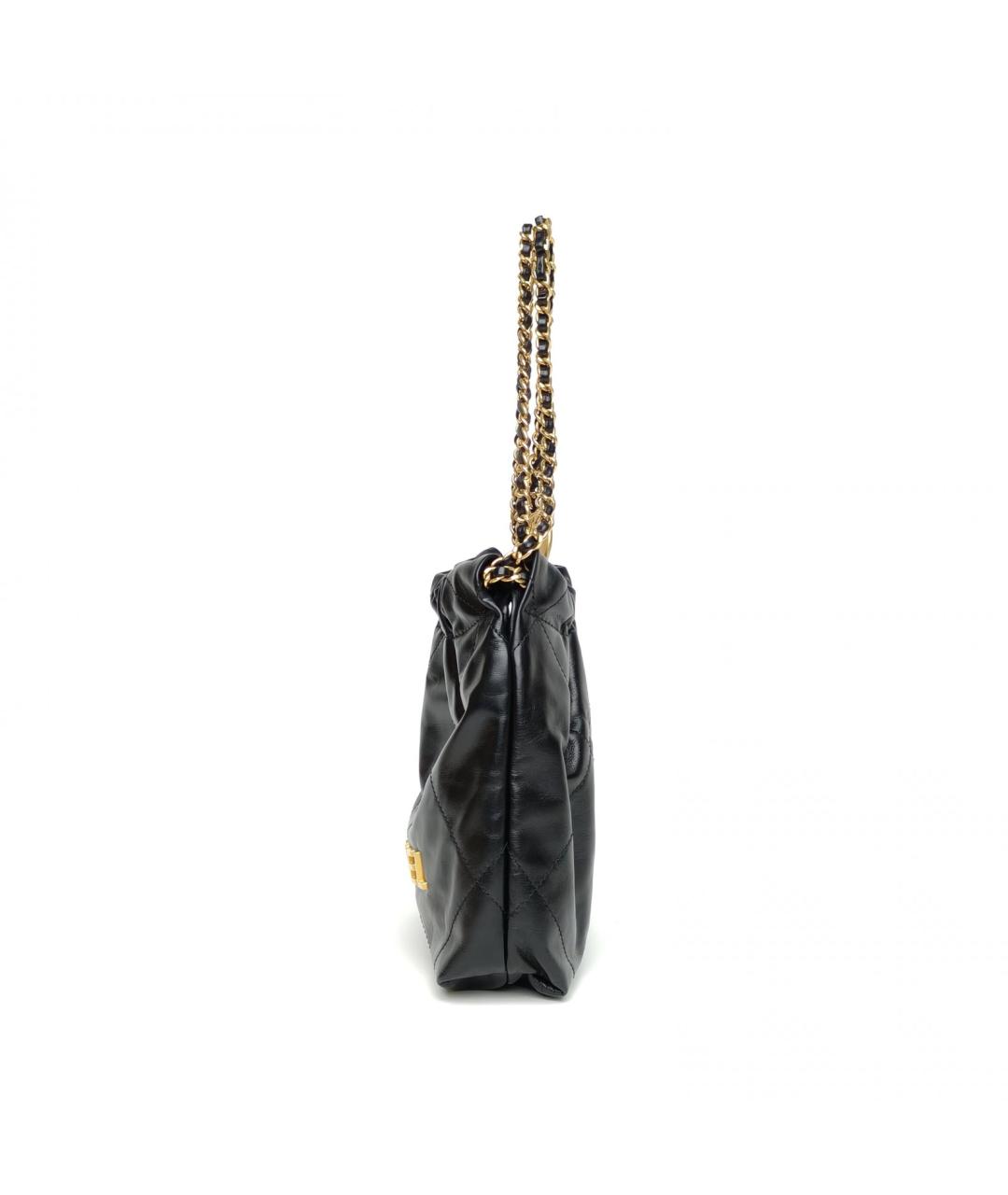 CHANEL Черная кожаная сумка через плечо, фото 3