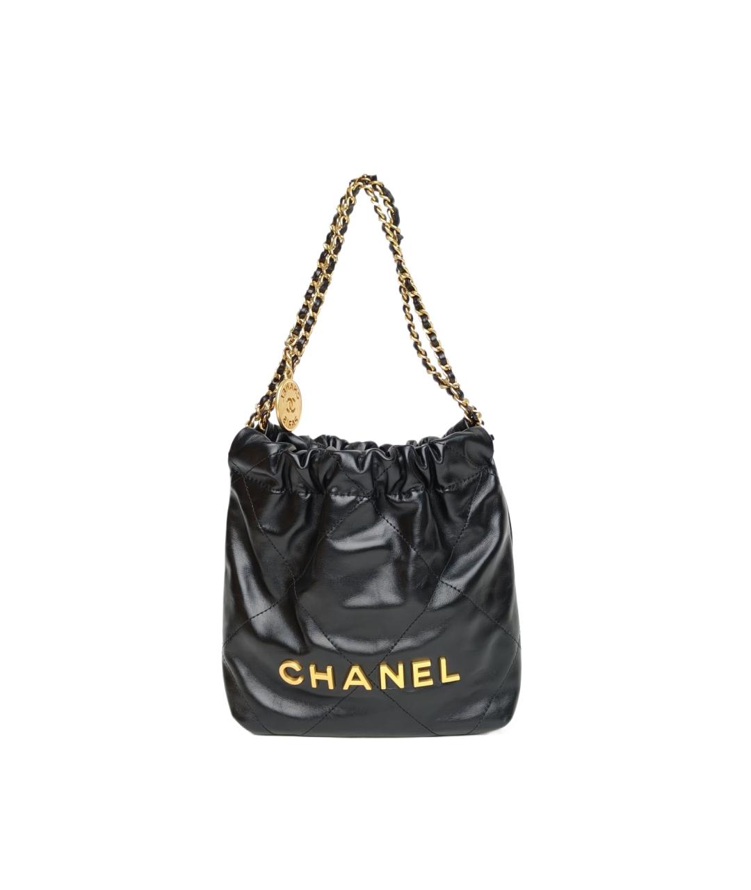 CHANEL Черная кожаная сумка через плечо, фото 9