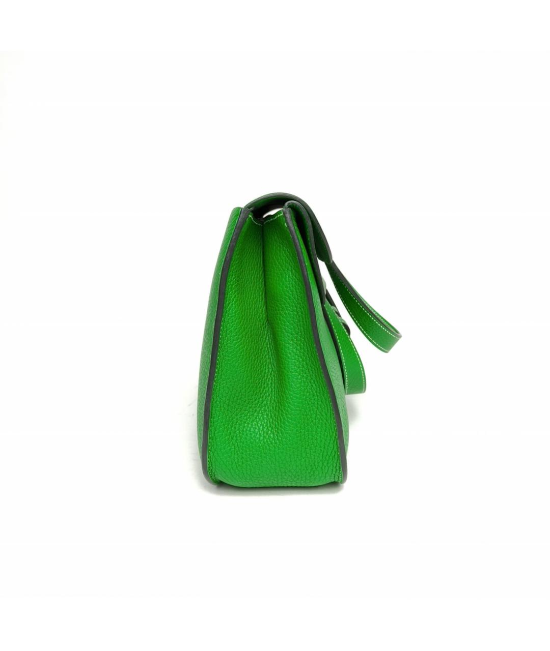HERMES Зеленая кожаная сумка через плечо, фото 5