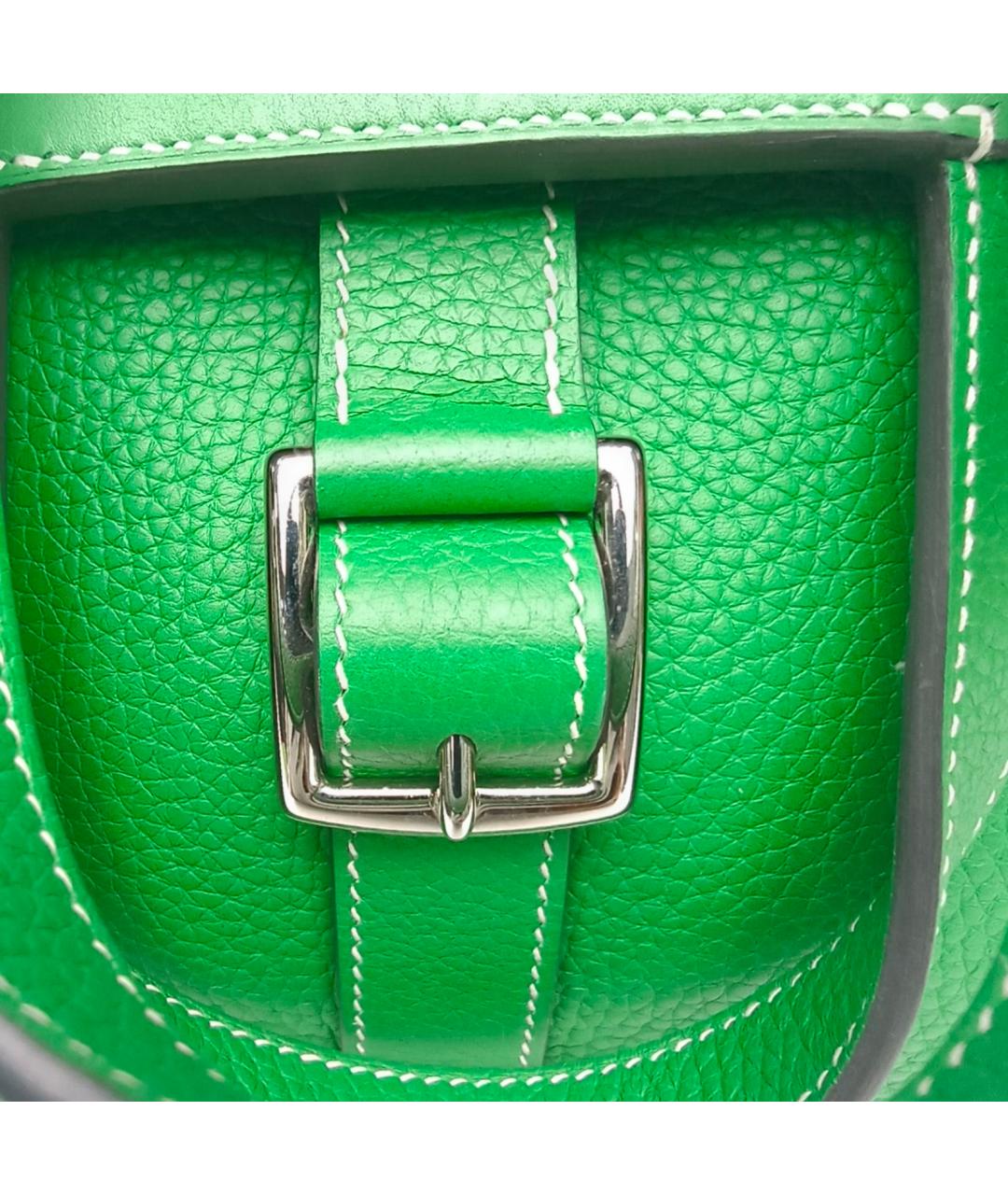 HERMES Зеленая кожаная сумка через плечо, фото 7