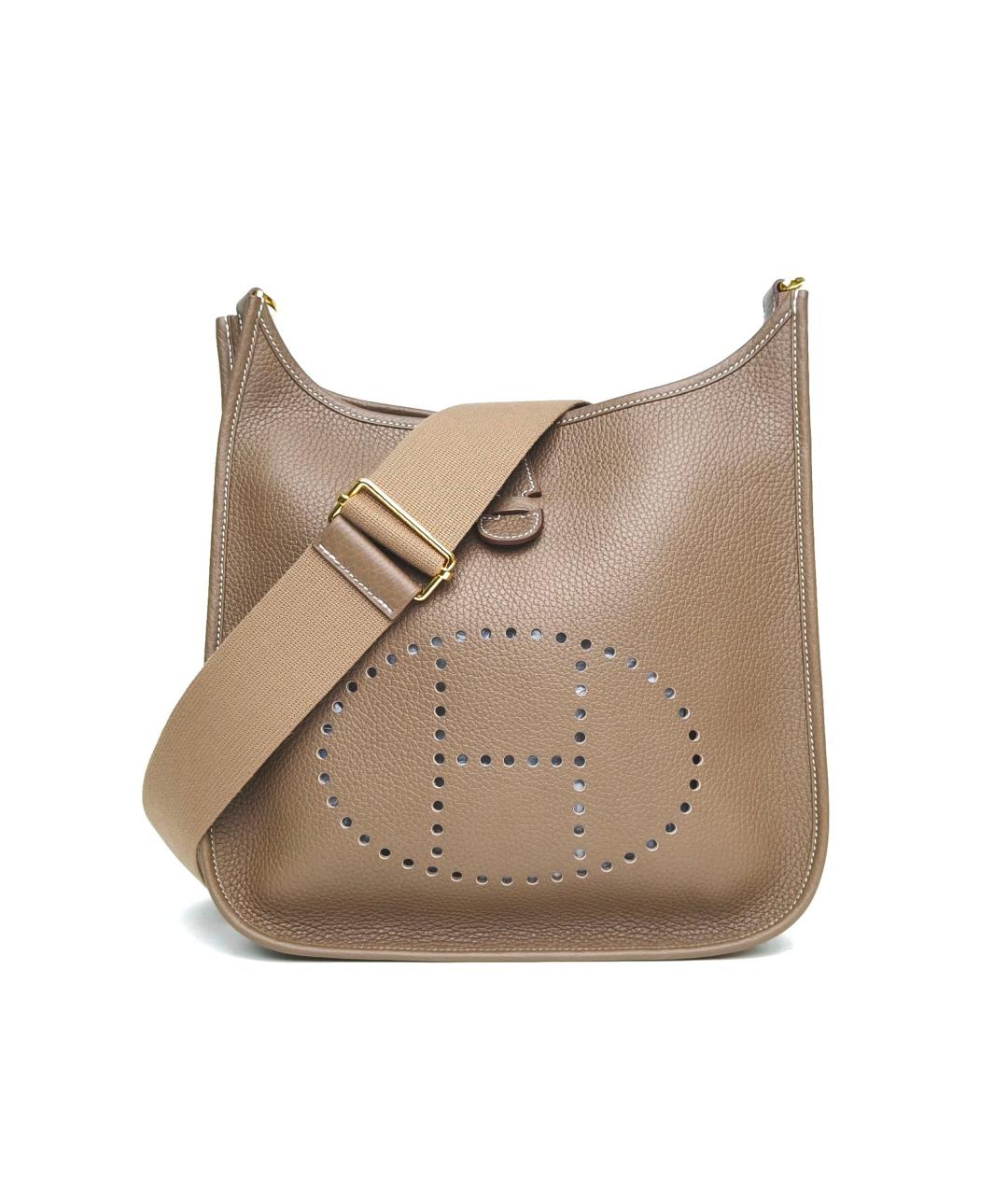 HERMES Коричневая кожаная сумка через плечо, фото 2