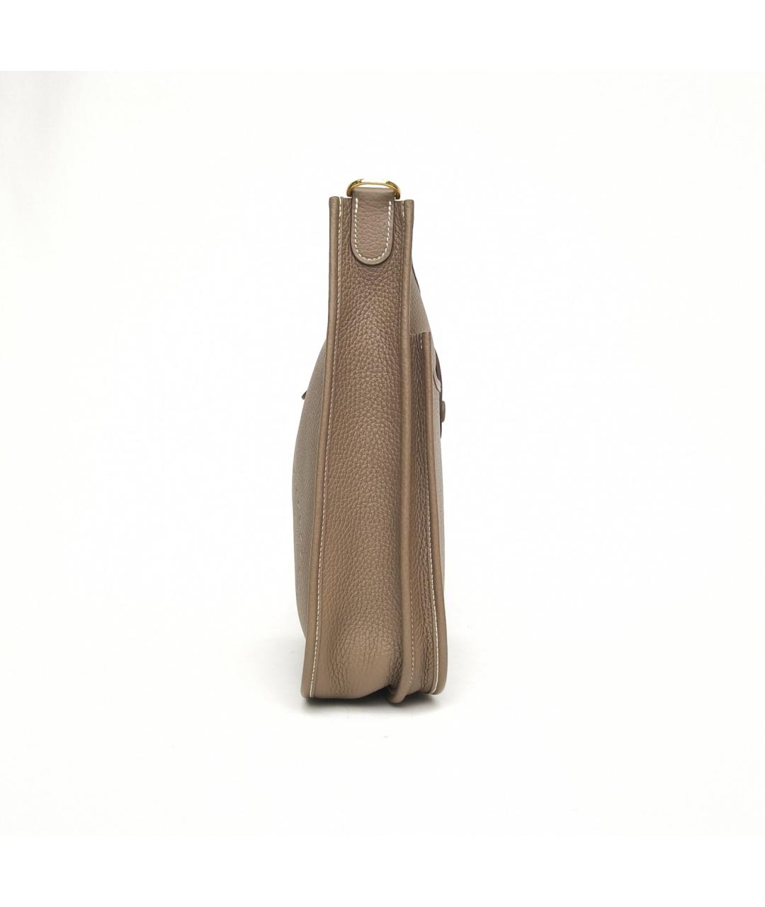 HERMES Коричневая кожаная сумка через плечо, фото 3