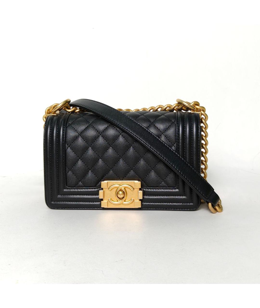 CHANEL Черная кожаная сумка через плечо, фото 2