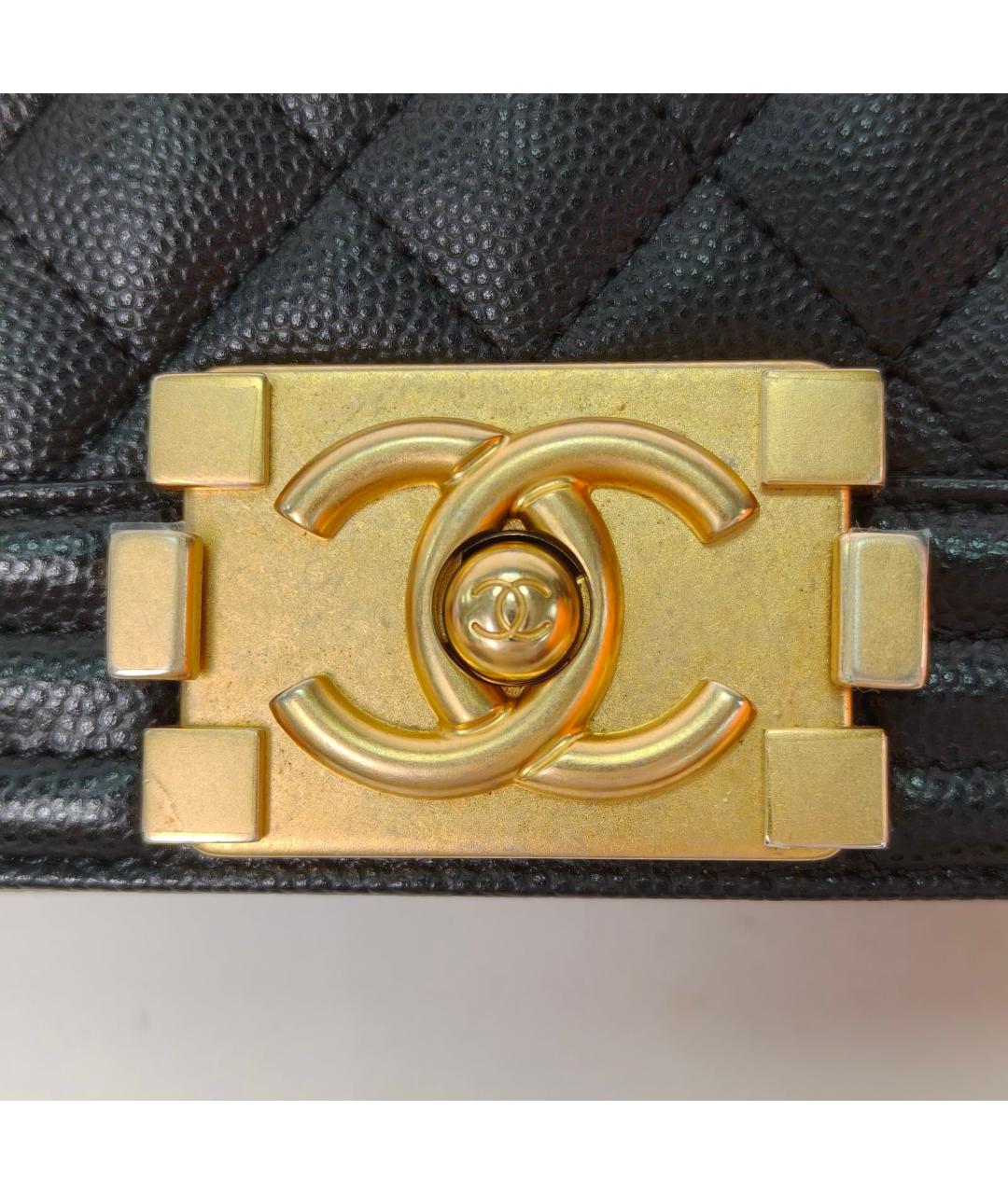 CHANEL Черная кожаная сумка через плечо, фото 7