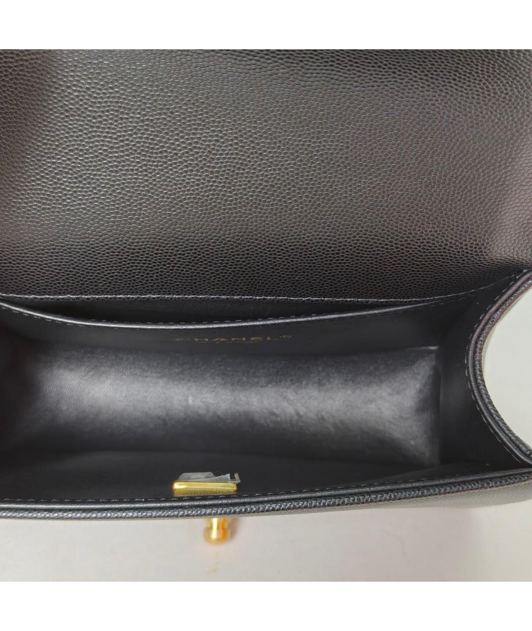 CHANEL Черная кожаная сумка через плечо, фото 8