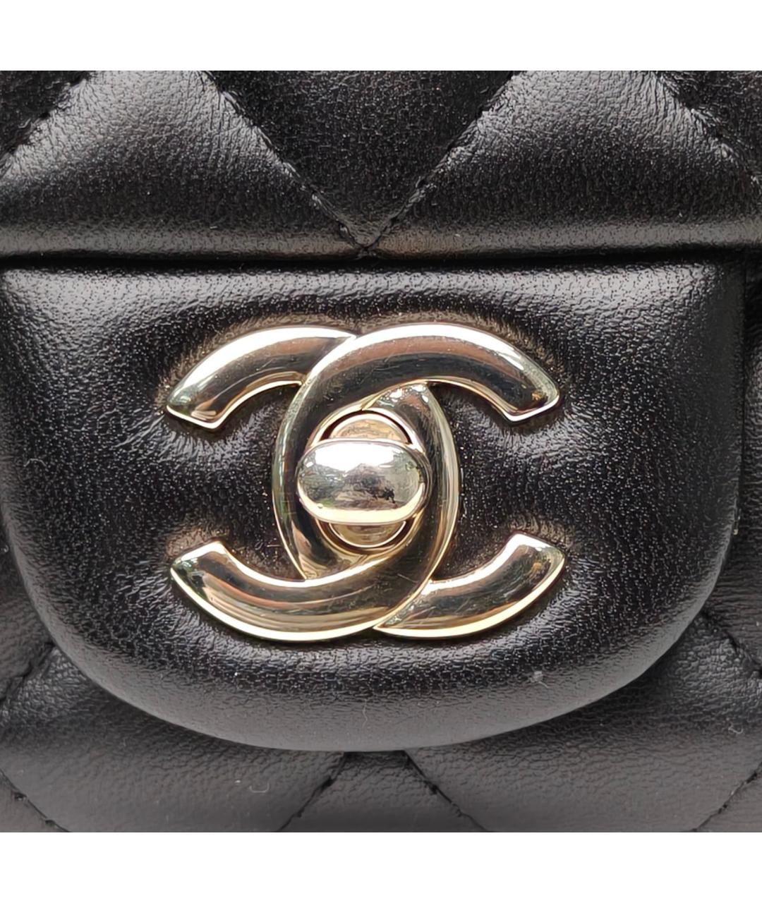 CHANEL Черная кожаная сумка через плечо, фото 7