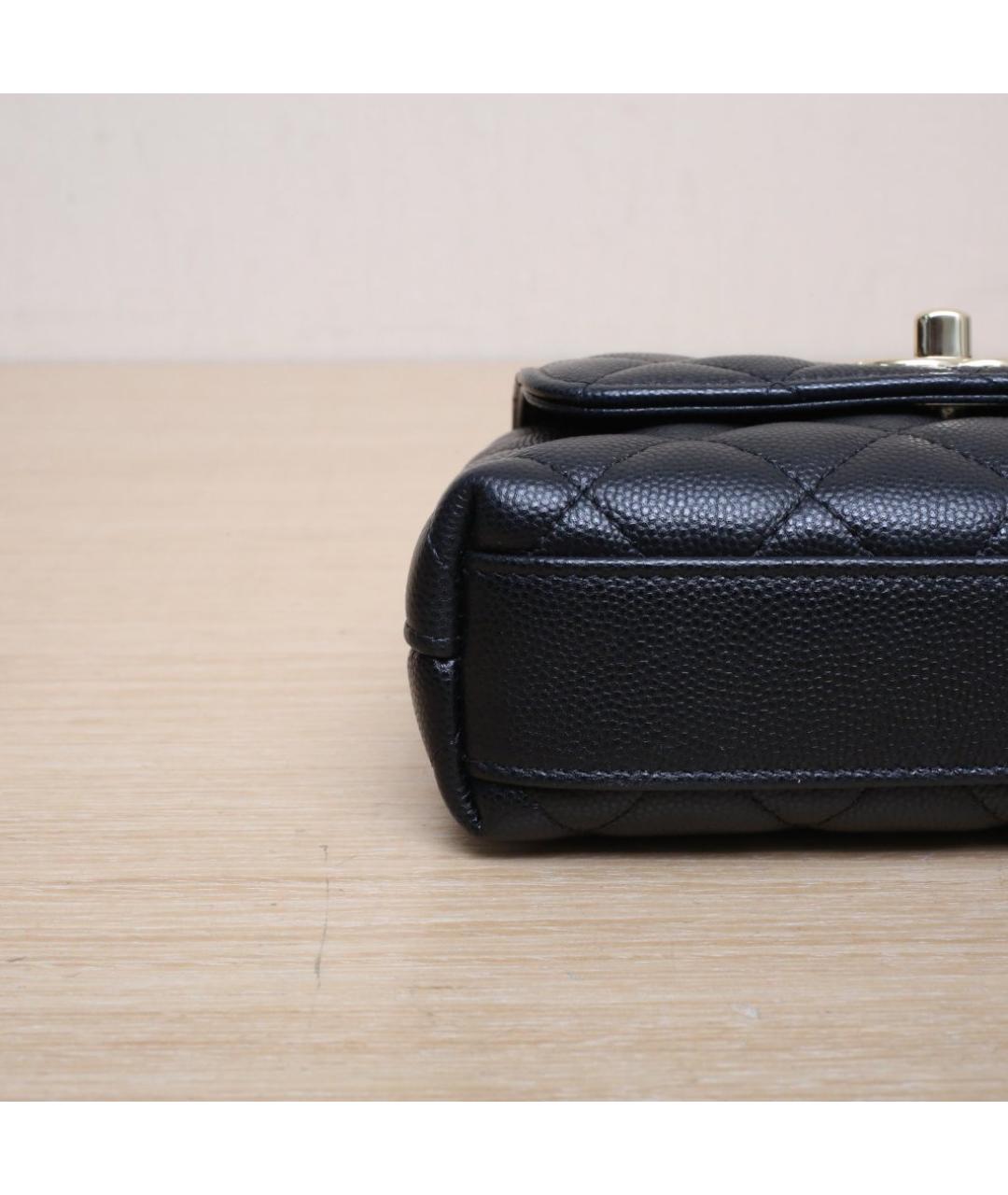 CHANEL Черная кожаная сумка через плечо, фото 8