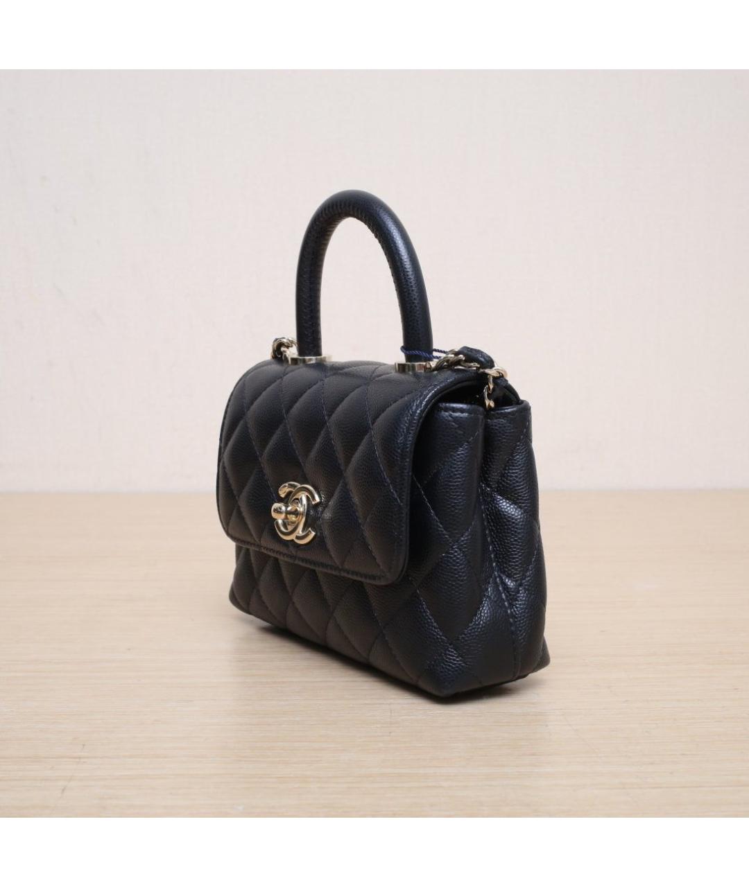 CHANEL Черная кожаная сумка через плечо, фото 3