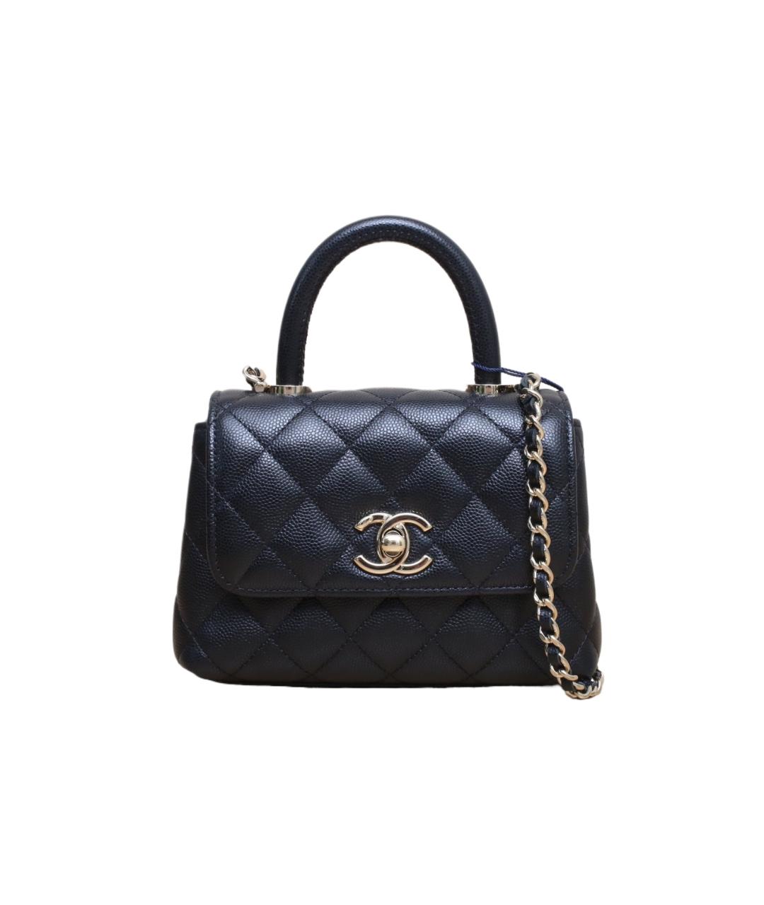 CHANEL Черная кожаная сумка через плечо, фото 9