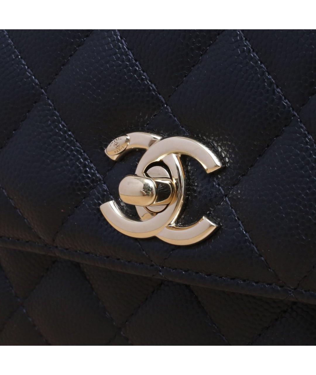 CHANEL Черная кожаная сумка через плечо, фото 7