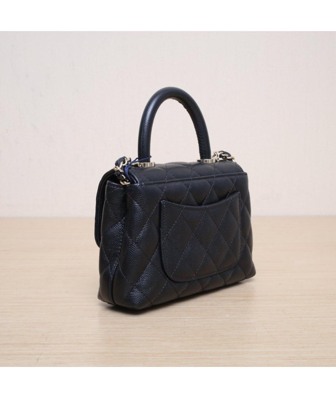 CHANEL Черная кожаная сумка через плечо, фото 5