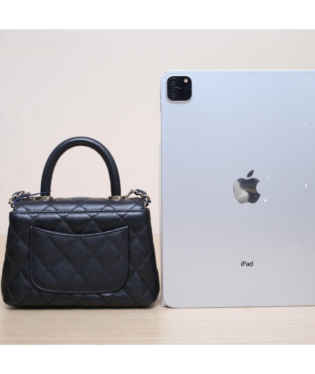 CHANEL Черная кожаная сумка через плечо, фото 6