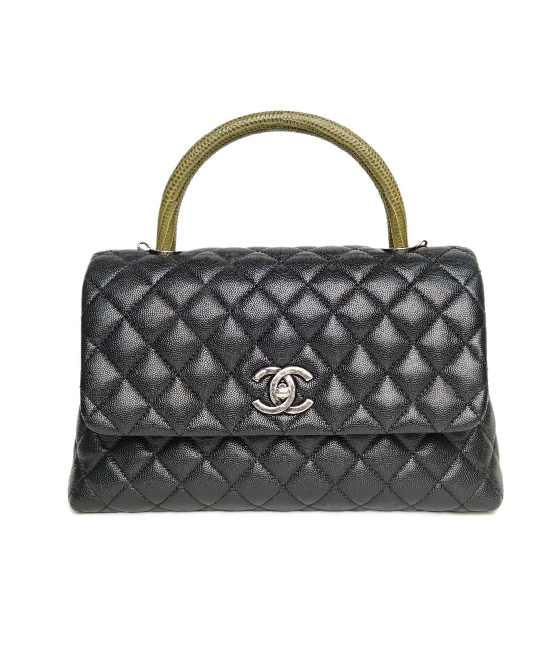 CHANEL Черная кожаная сумка через плечо, фото 9