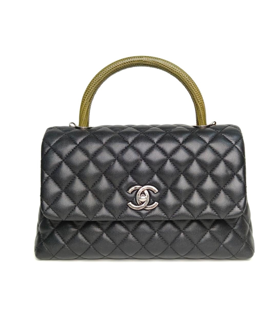 CHANEL Черная кожаная сумка через плечо, фото 2