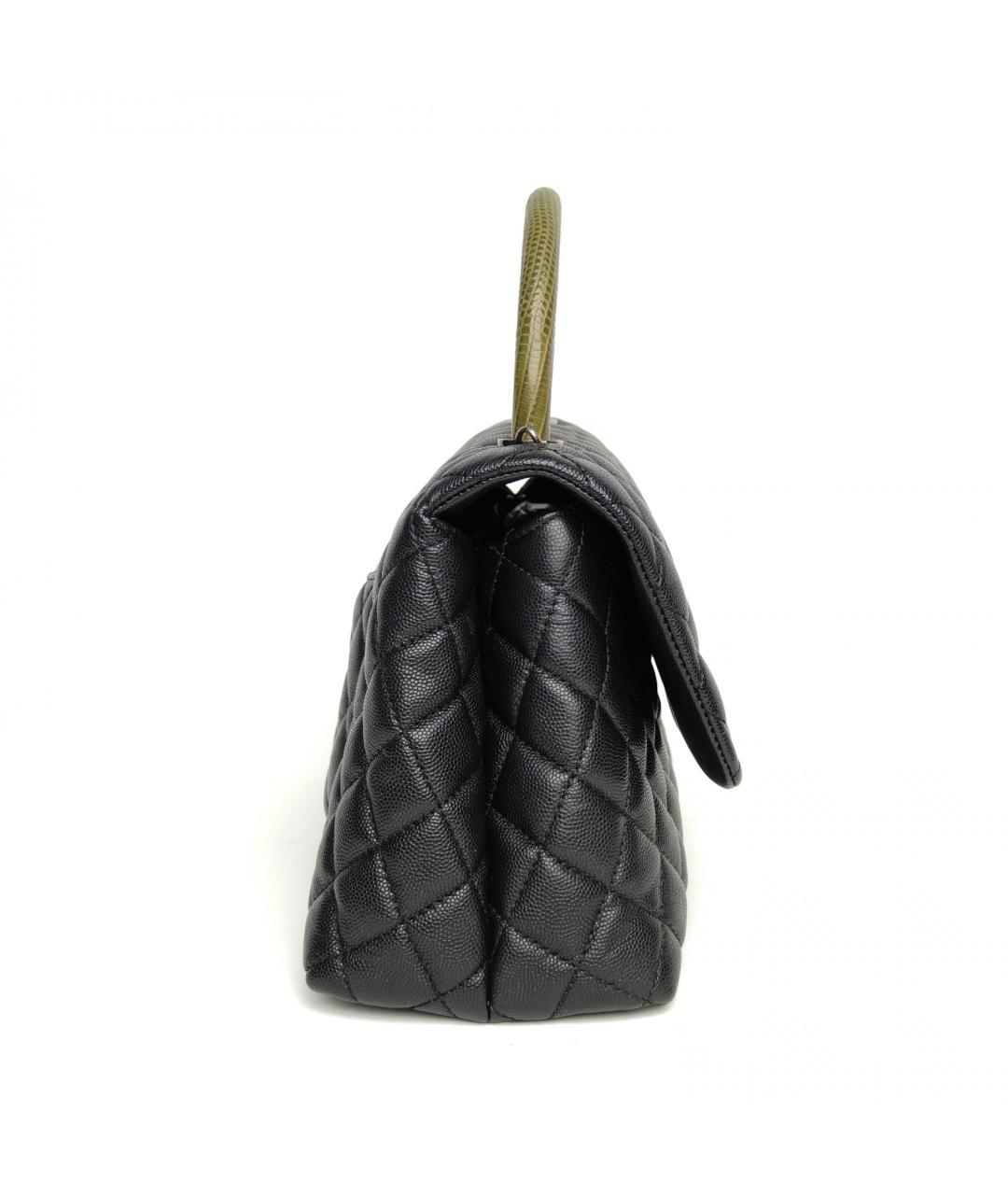 CHANEL Черная кожаная сумка через плечо, фото 5