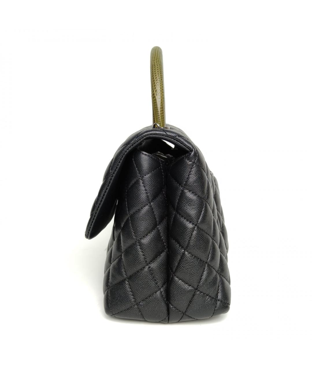 CHANEL Черная кожаная сумка через плечо, фото 3